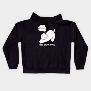 oww....Not That Time Lazy Cute Cat Kids Hoodie